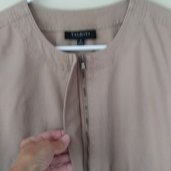 NEW Talbots Hidden Zipper Blazer Jacket M Tan Brown - Picture 7 of 16